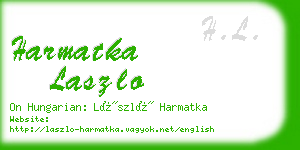 harmatka laszlo business card